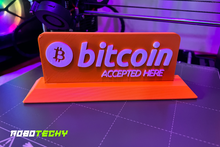 Load image into Gallery viewer, Bitcoin Accepted Here Sign